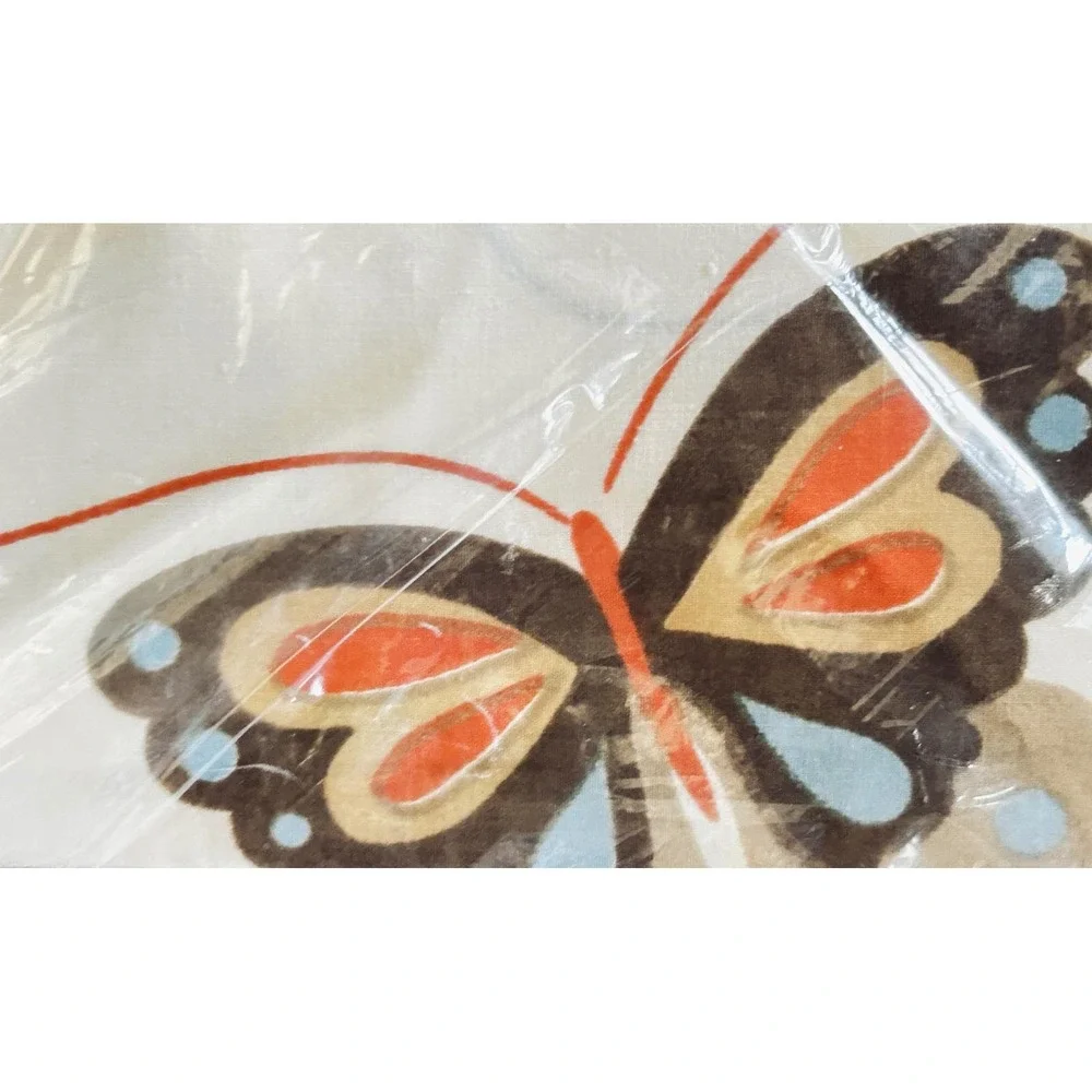 Vintage‎ Martex Butterfly Twin Fitted Sheet No Iron Percale WestPoint Pepperell